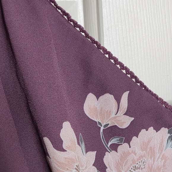 Torrid Purple Floral High Low Dress Size 3 - Picture 4 of 8